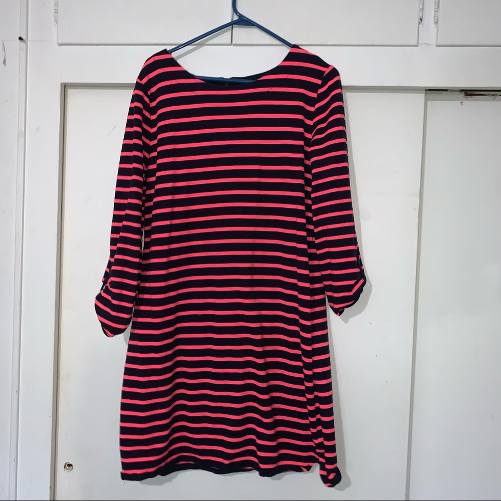 Salmon and navy blue Merona dress